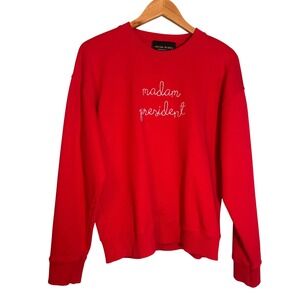 Lingua Franca Madam President Red Organic Cotton Sweatshirt Size Small